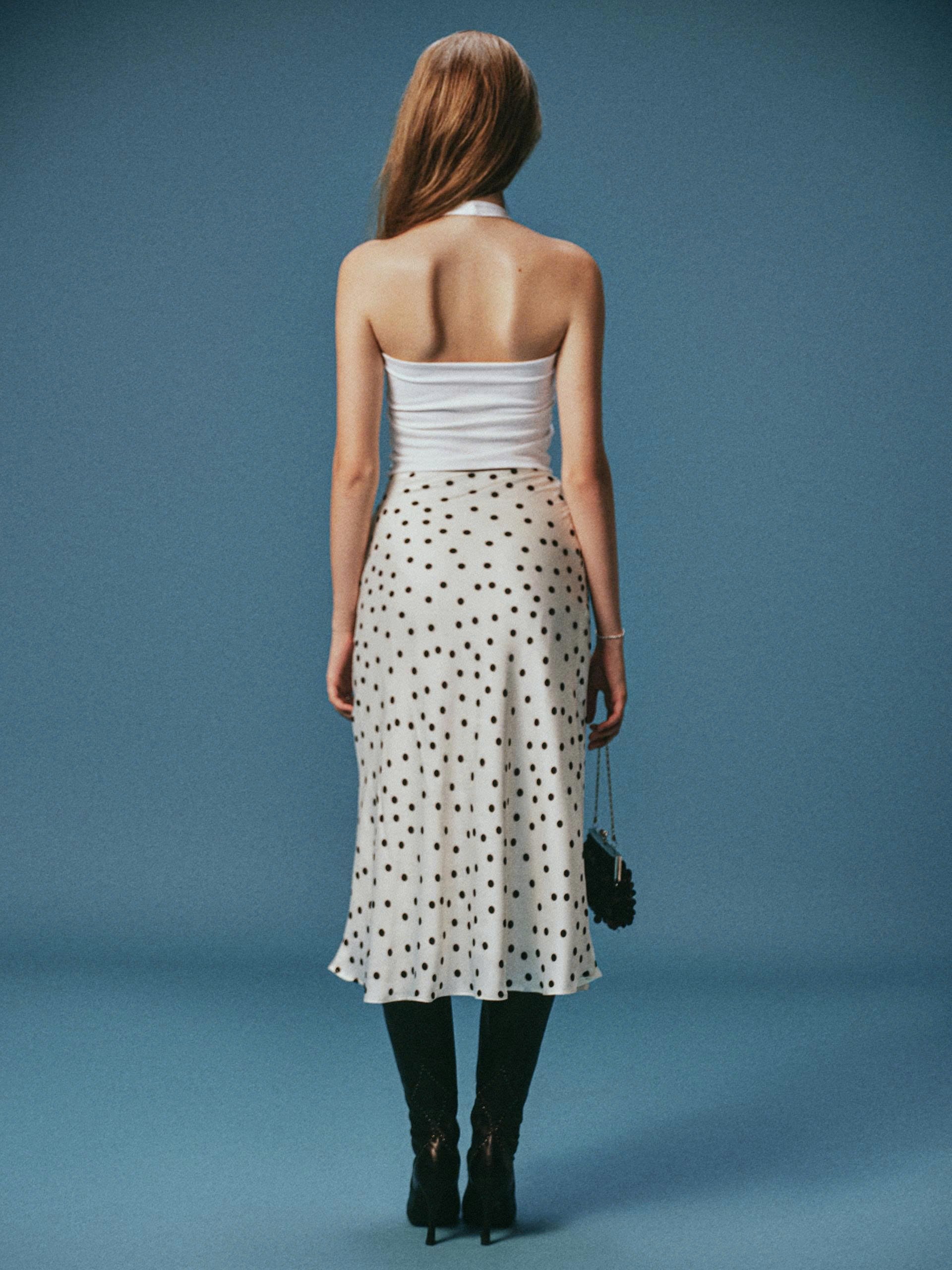 Dotty White Skirt