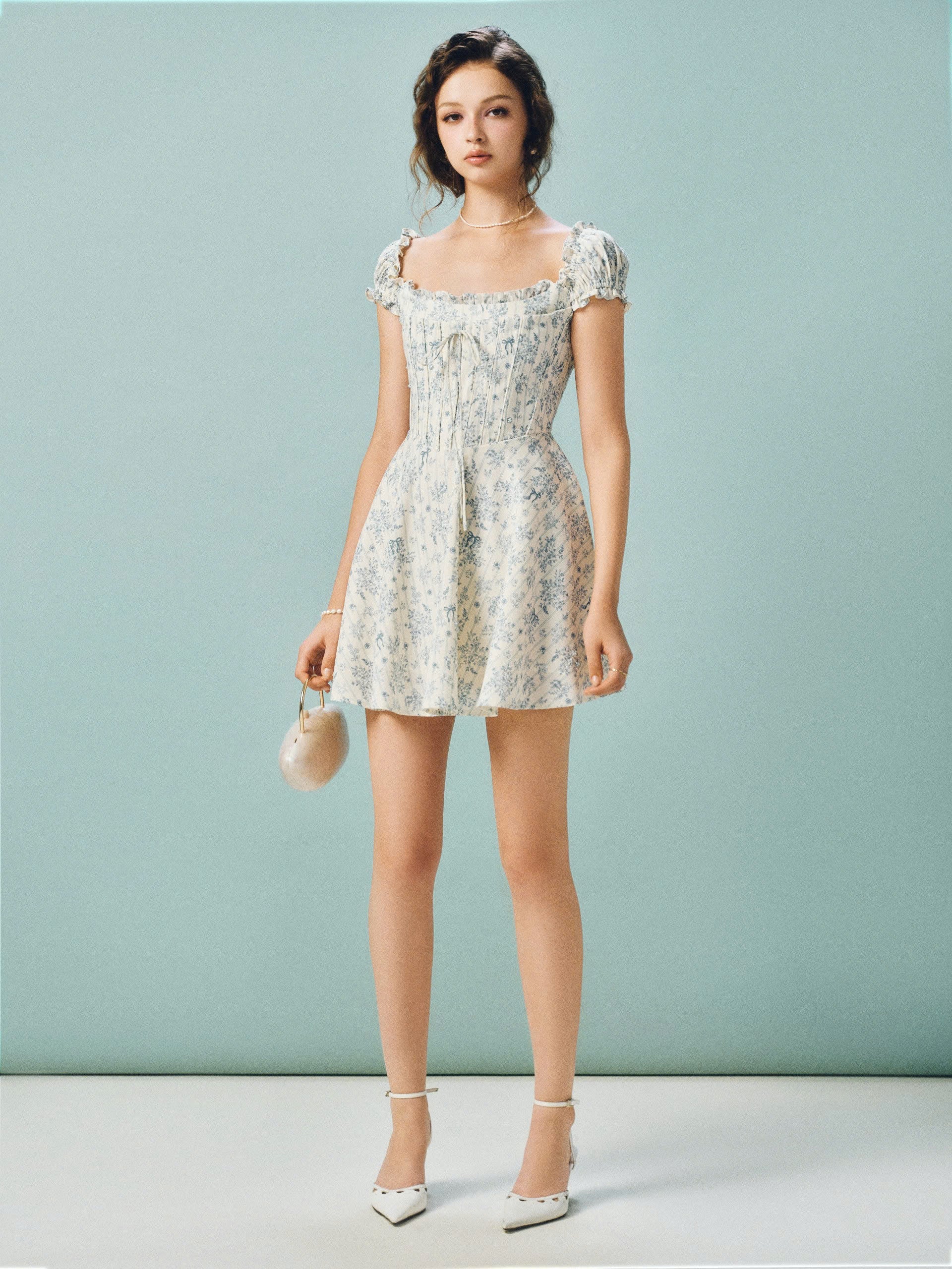 Karina Blue Flower Dress