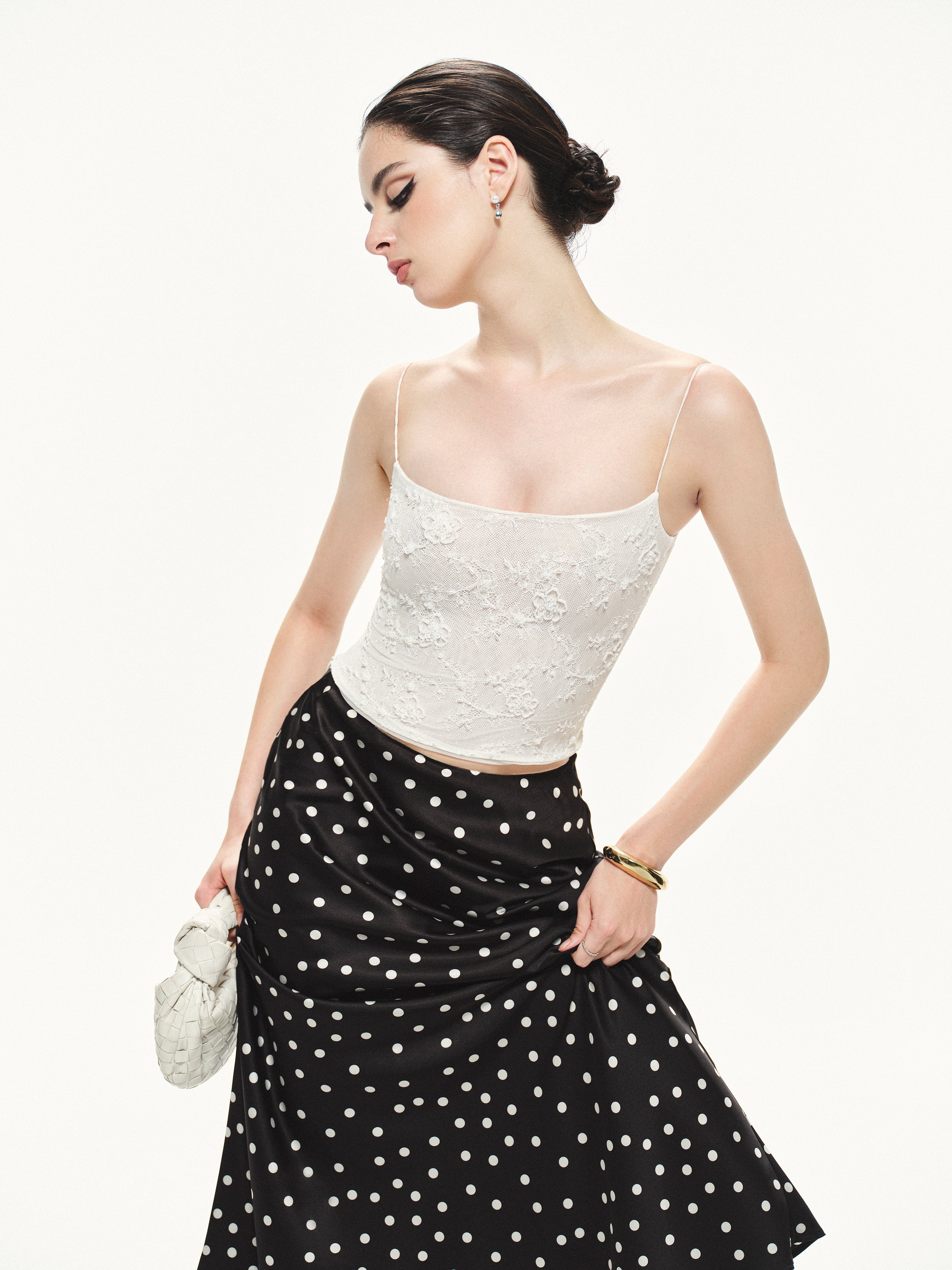 Dotty Black Skirt