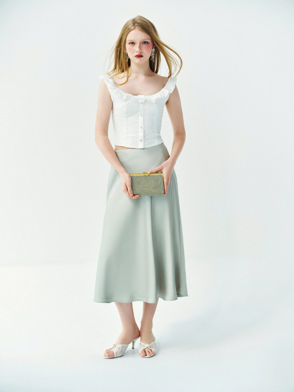 Isabel Sage Green Skirt