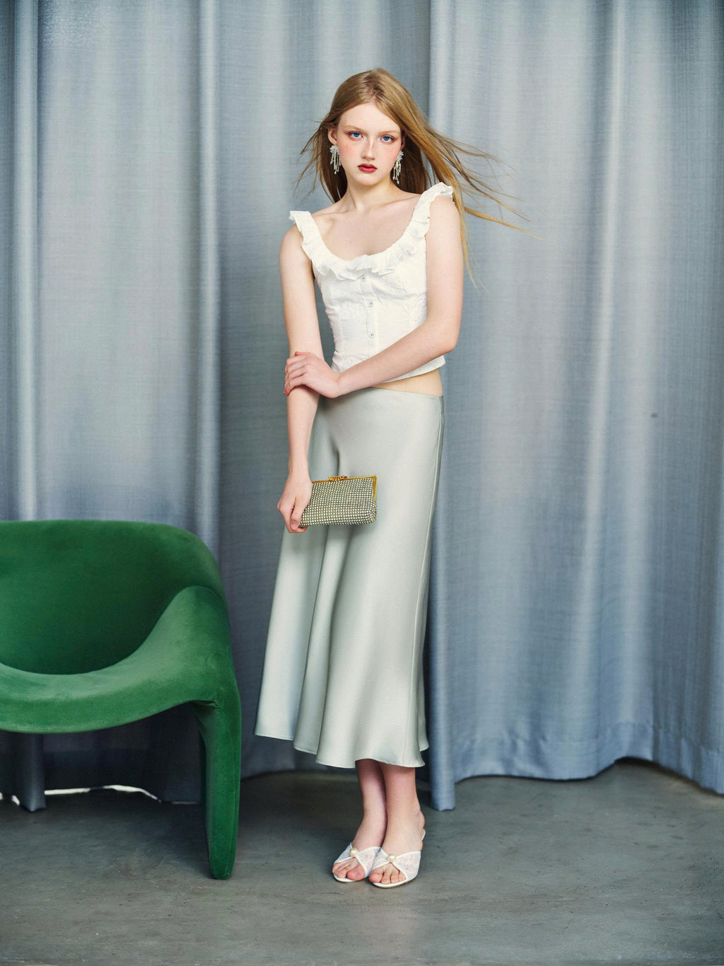 Isabel Sage Green Skirt